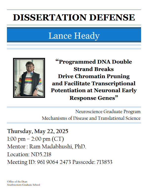 UTSW_MODTS's tweet image. THURSDAY MAY 22
Come in-person or virtually to support Lance!