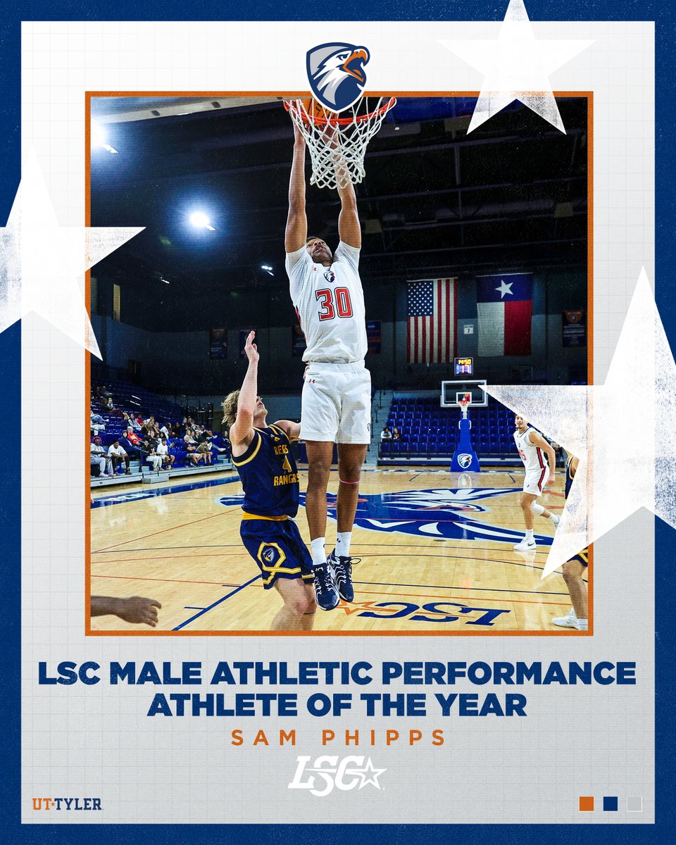 UT Tyler Patriots (@uttylerpatriots) on Twitter photo MBB | Congratulations to Sam Phipps for earning the LSC Male Athletic Performance Athlete of the Year for <a href="/uttylermbb/">UT Tyler Men's Basketball</a>!
RELEASE: tinyurl.com/5bbbv2yh
#SwoopSwoop MBB | Congratulations to Sam Phipps for earning the LSC Male Athletic Performance Athlete of the Year for <a href="/uttylermbb/">UT Tyler Men's Basketball</a>!
RELEASE: tinyurl.com/5bbbv2yh
#SwoopSwoop