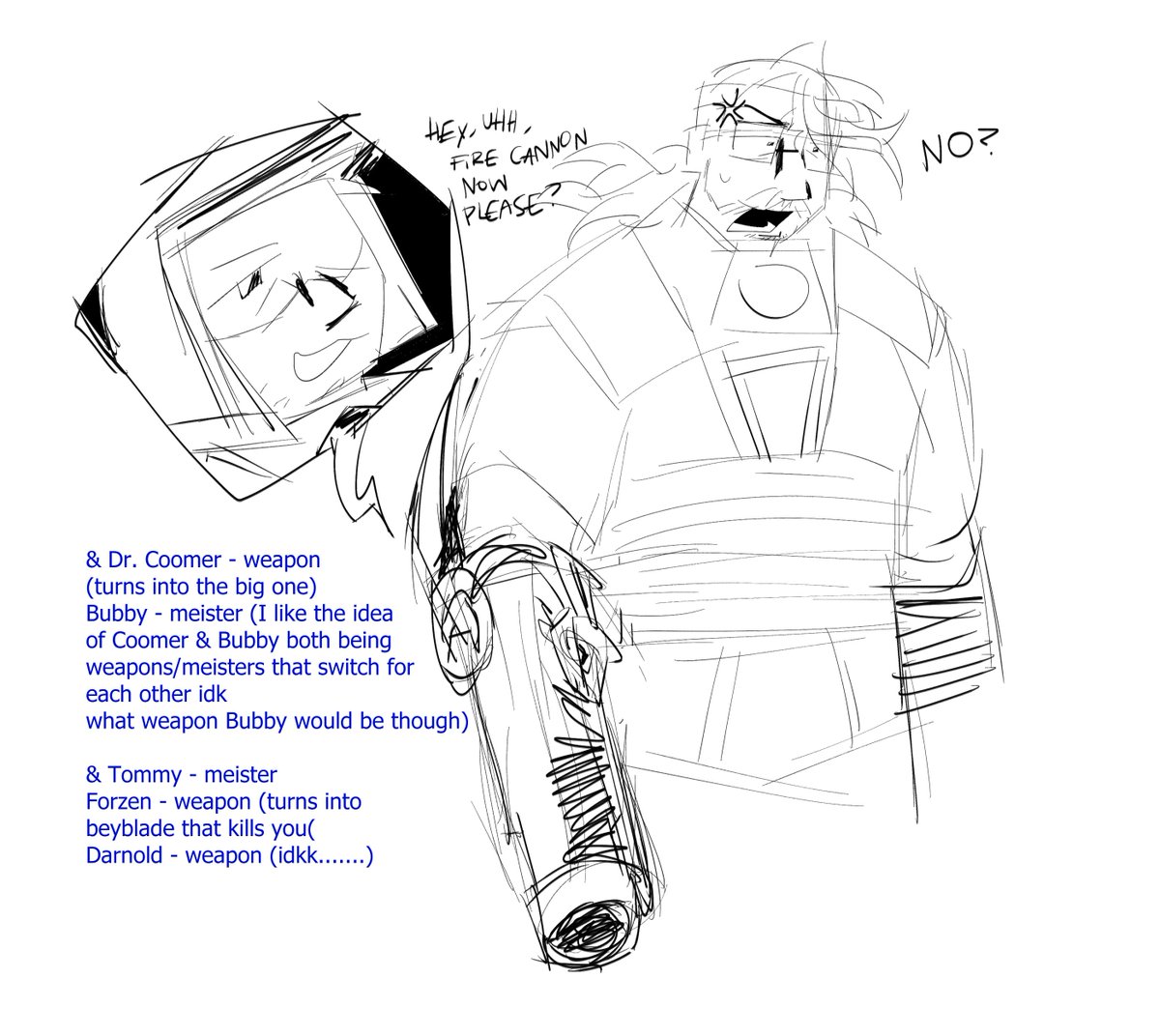 tttrebvor's tweet image. soul eater type of thing.......