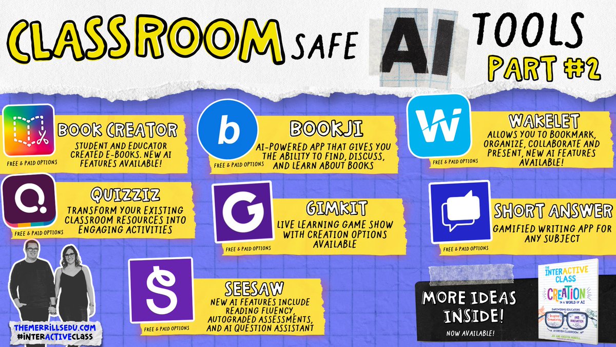 themerrillsedu ๐๐๐ #interACTIVEclass (@themerrillsedu) on Twitter photo Looking for classroom safe AI tools that are both COPPA and FERPA compliant? ๐
Here's part โ๏ธ our ๐ฅFAVORITES!๐ฅ
๐ <a href="/BookCreatorApp/">Book Creator Team</a>
๐ <a href="/gobookji/">Bookji</a>
๐ @Wakelet
๐ญ <a href="/quizizz/">Quizizz</a>
๐ฎ @Gimkit
โ๏ธ <a href="/myshortanswer/">Short Answer</a>
๐ <a href="/Seesaw/">Seesaw</a>
Learn more โคต๏ธ
amzn.to/4jxPEVe
#AIinEDU #interACTIVEclass Looking for classroom safe AI tools that are both COPPA and FERPA compliant? ๐
Here's part โ๏ธ our ๐ฅFAVORITES!๐ฅ
๐ <a href="/BookCreatorApp/">Book Creator Team</a>
๐ <a href="/gobookji/">Bookji</a>
๐ @Wakelet
๐ญ <a href="/quizizz/">Quizizz</a>
๐ฎ @Gimkit
โ๏ธ <a href="/myshortanswer/">Short Answer</a>
๐ <a href="/Seesaw/">Seesaw</a>
Learn more โคต๏ธ
amzn.to/4jxPEVe
#AIinEDU #interACTIVEclass
