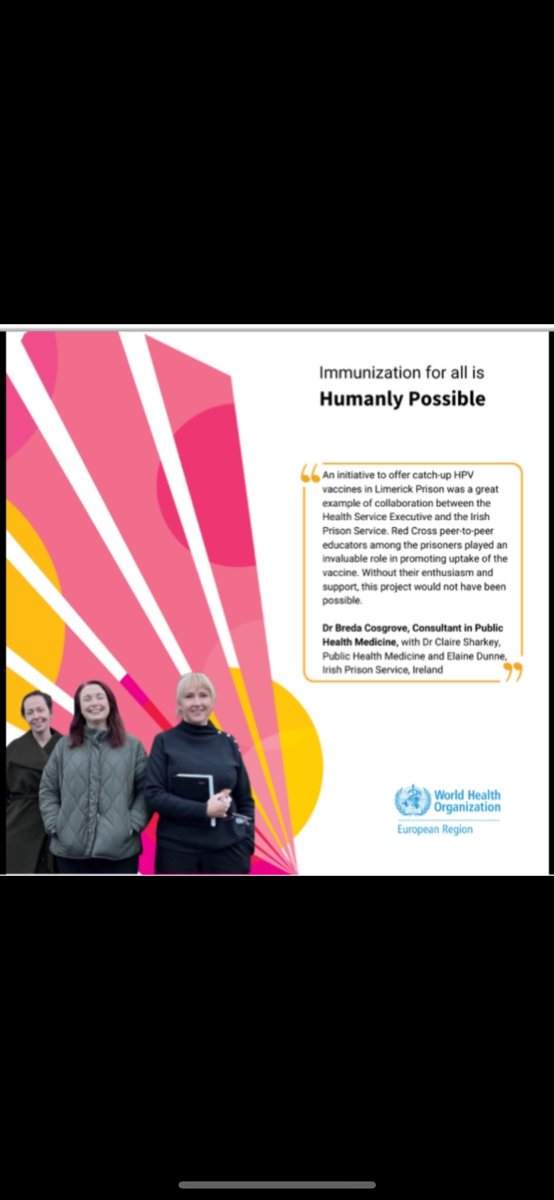 Sandra Broderick (@s_broderick1) on Twitter photo The <a href="/HSEMidWest/">HSE Mid West</a> Team together with <a href="/irishredcross/">Irish Red Cross</a> & <a href="/IrishPrisons/">Irish Prison Service</a> recognised by the World Health Organisation <a href="/WHO/">World Health Organization (WHO)</a> for our #HPV vaccine catch-up.
#leavingnopatientbehind #LauraBrennan #Limerick <a href="/irishexaminer/">Irish Examiner</a> <a href="/griffinniamh/">Niamh Griffin</a> The <a href="/HSEMidWest/">HSE Mid West</a> Team together with <a href="/irishredcross/">Irish Red Cross</a> & <a href="/IrishPrisons/">Irish Prison Service</a> recognised by the World Health Organisation <a href="/WHO/">World Health Organization (WHO)</a> for our #HPV vaccine catch-up.
#leavingnopatientbehind #LauraBrennan #Limerick <a href="/irishexaminer/">Irish Examiner</a> <a href="/griffinniamh/">Niamh Griffin</a>