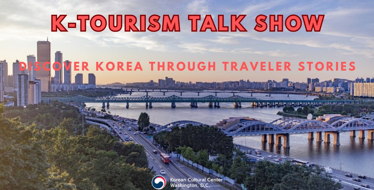 🎤✨ The K-Tourism Talk Show is BACK by popular demand! 🇰🇷✈️

📍 Korean Cultural Center Washington, D.C.
🗓️ May 28 | 6:30 PM | Season 1, Episode 2
🎟️ eventbrite.com/e/k-tourism-ta…