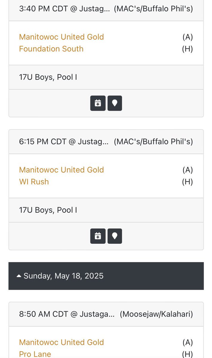 First 3 Games at the Hugh Roberts Classic at the Justagame field house 
<a href="/ManitowocUnited/">Ryan Kubsch</a>