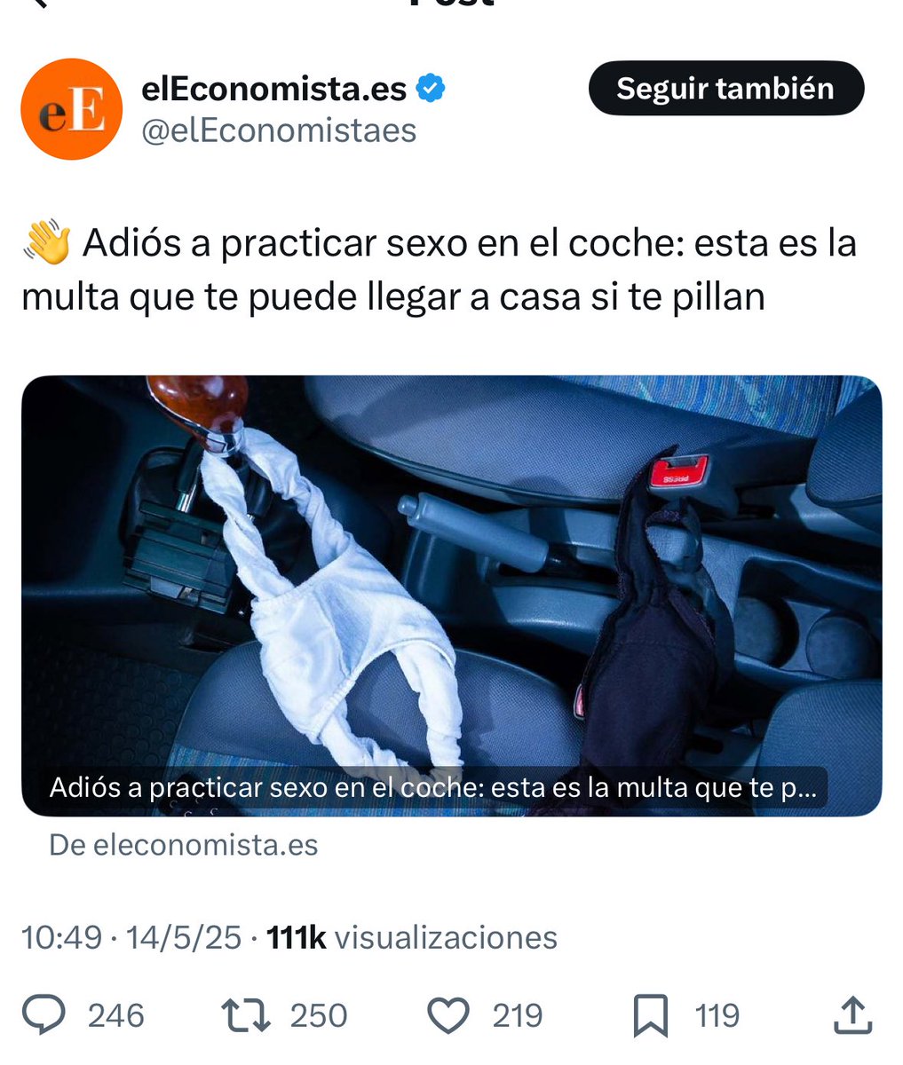 El resumen de España a día de hoy es:

No puedes follar en tu coche 

Sí puedes drogarte en tu coche 

No entiendo nada de lo que está ocurriendo