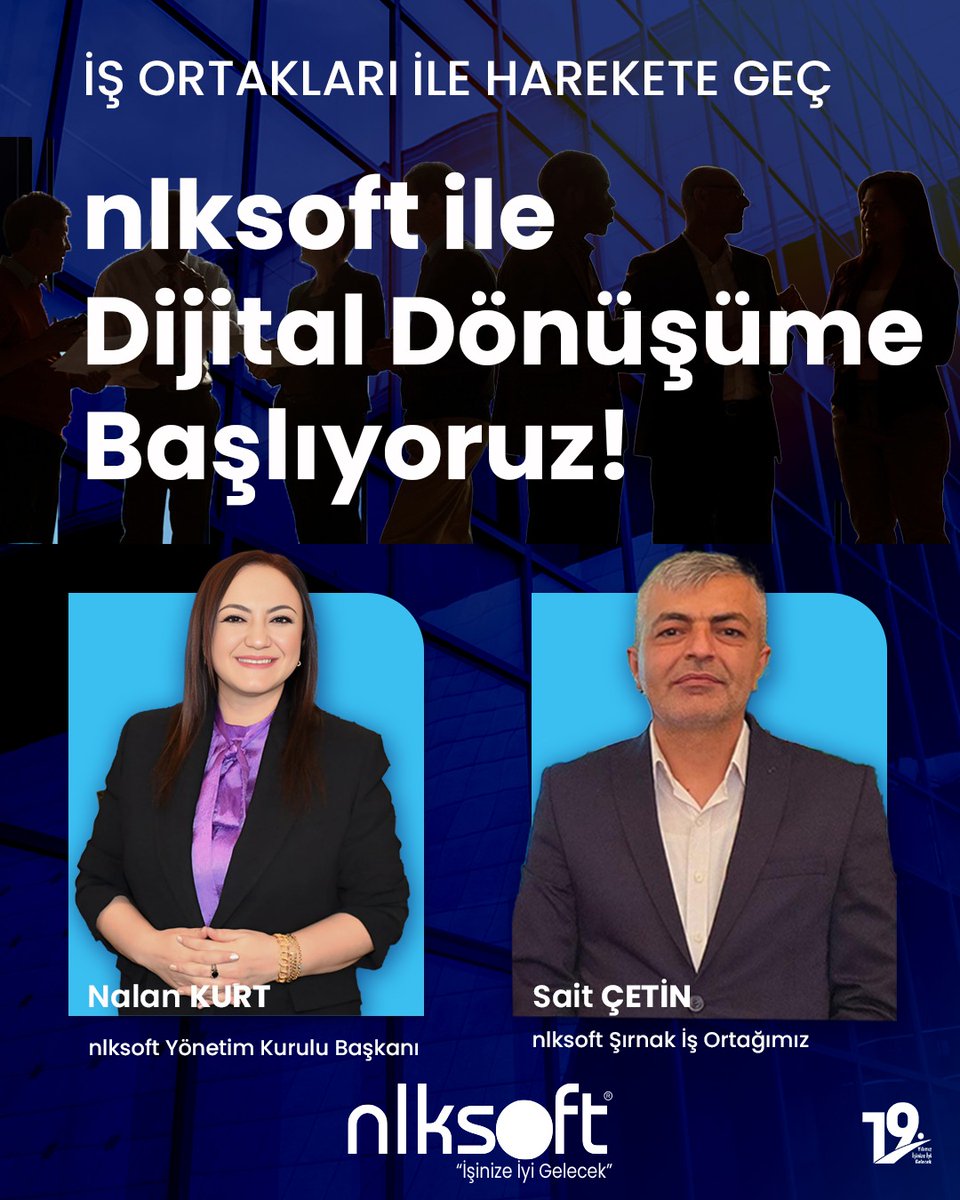Cumhuriyetimizin ikinci yüzyılında, Nlksoft olarak iş ortaklarımızla birlikte önemli bir dönüşüm başlatıyoruz. Dijitalleşmenin gücünü arkamıza alarak, "Cumhuriyetin İkinci Yüzyılına 100 Eğitim" vizyonumuzla geleceğe hazırlanıyoruz. #NIksoft #İşOrtakları #DijitalGelecek