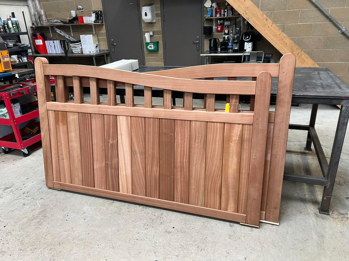 Lovely set of Timber gates arrived at the workshop this week, direct from @GatesNearMe. Looking forward to painting them ready for shipping to site for automation.  protecsmartsecurity.co.uk
