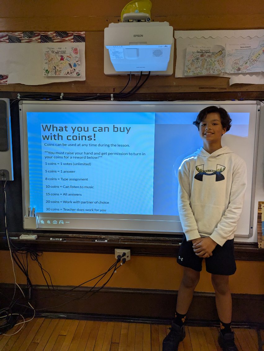 One of our passionate 7th grade students collaborated with his former social studies teacher, Mr. Maier, to design and implement a lesson on Greek government for the current 6th graders! Loved seeing a potential future teacher get his feet wet! ❤️