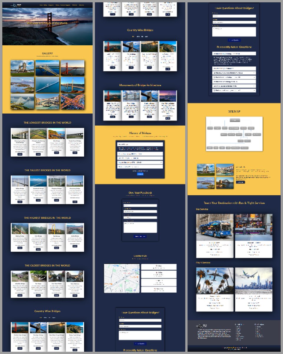 Webdeveloper_an's tweet image. I have make a single webpage which have information about Bridges.
This my web development samester task which is according to requirements.
For view of code and more information go to my profile @Webdeveloper_an and see code on github.
