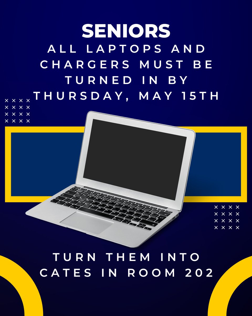 Seniors- Bring your laptops tomorrow.