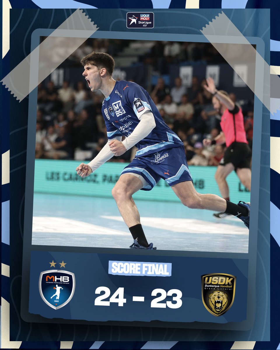 mhbofficiel's tweet image. [#LiquiMolyStarLigue - J27]

🔥 Pour la dernière de l&apos;année au FDI Stadium, le MHB s&apos;offre une 22e victoire de la saison en championnat après un âpre combat ✅

🔚 @mhbofficiel 🆚 @USDKDunkerque : 24-23