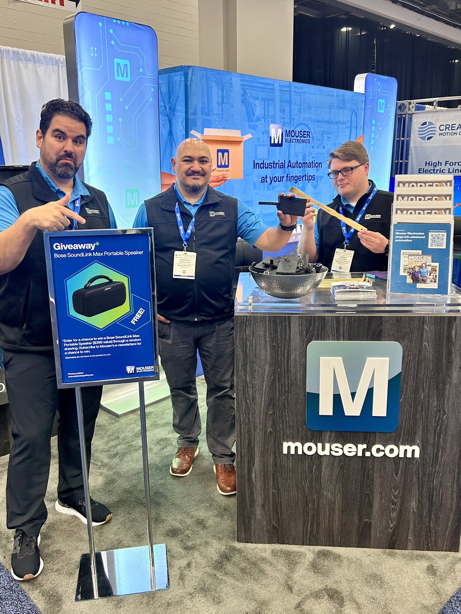 MouserElec's tweet image. Today (until 5 PM) and tomorrow (10 AM-3 PM) is your last chance to catch us at Automate! 

📍Booth 5239

@automateshow #Automate2025