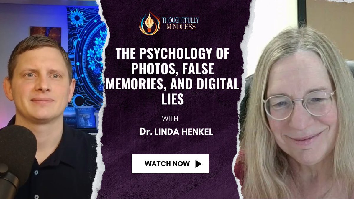 Artie | Thoughtfully Mindless Podcast (@artietmpodcast) on Twitter photo Why do we remember things that never happened?
How does taking photos effect our ability to remember?
Can false confessions actually feel true to the person confessing?
Check out tomorrow's episode of Thoughtfully Mindless, with <a href="/LindaHenkel4/">Linda Henkel</a> , to hear the answers to these Why do we remember things that never happened?
How does taking photos effect our ability to remember?
Can false confessions actually feel true to the person confessing?
Check out tomorrow's episode of Thoughtfully Mindless, with <a href="/LindaHenkel4/">Linda Henkel</a> , to hear the answers to these
