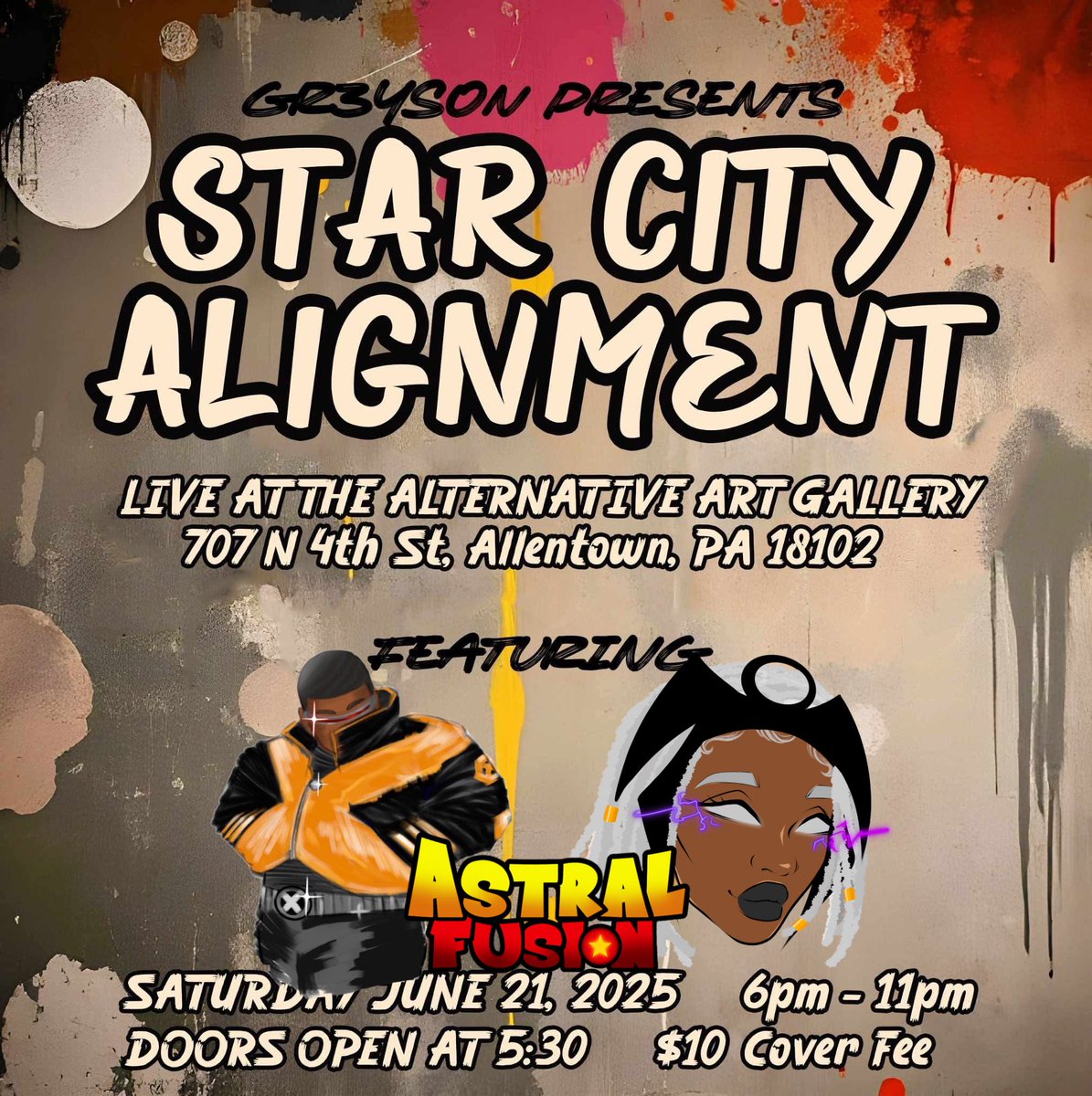 Astral Fusion will be taking the stage at 
Star City Alignment in Pennsylvania! 

Come through and rock out with us 😤😤
June 21st