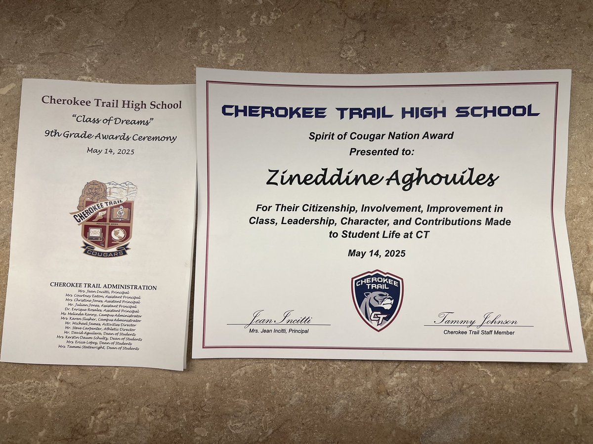 Thankful to be named one of the people awarded with the spirit of cougar nation award in the class of 2028!!! 
<a href="/coachjajczyk/">Justin Jajczyk</a> <a href="/TrenchCrewLew/">Jimmy Lewis Jr.</a> 
<a href="/CoPreps/">CO Prep Varsity</a> <a href="/PrepRedzoneCO/">Prep Redzone Colorado</a> <a href="/coacholney/">Coach Nic Olney</a> <a href="/coachjmacarthur/">Coach Mac</a> <a href="/Patterson_spenc/">Spencer Patterson</a> <a href="/Kaden_semon15/">Kaden Semon</a>