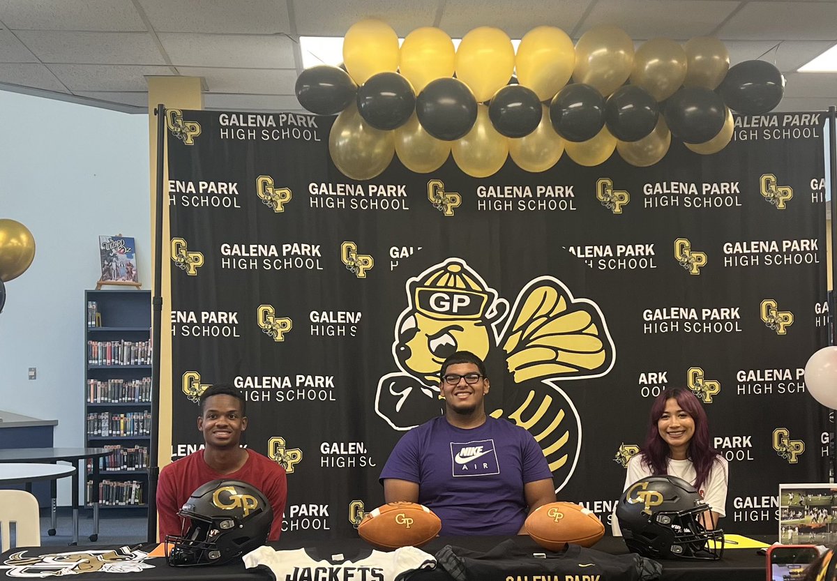 Galena Park Yellowjackets Athletics (@gphs_athletics) on Twitter photo Congratulations to our 3 student-athletes that signed letters of intent to play at the next level! The Yellowjacket Family is extremely proud of all 3 of you! <a href="/GPHS_GPISD/">Galena Park High School</a> <a href="/GalenaParkISD/">Galena Park ISD</a> <a href="/KaeWalker2/">Kae Walker</a> <a href="/Big_boy_Reub/">Reuben Escobar</a> <a href="/HunterJamesGP/">Hunter James</a> Congratulations to our 3 student-athletes that signed letters of intent to play at the next level! The Yellowjacket Family is extremely proud of all 3 of you! <a href="/GPHS_GPISD/">Galena Park High School</a> <a href="/GalenaParkISD/">Galena Park ISD</a> <a href="/KaeWalker2/">Kae Walker</a> <a href="/Big_boy_Reub/">Reuben Escobar</a> <a href="/HunterJamesGP/">Hunter James</a>