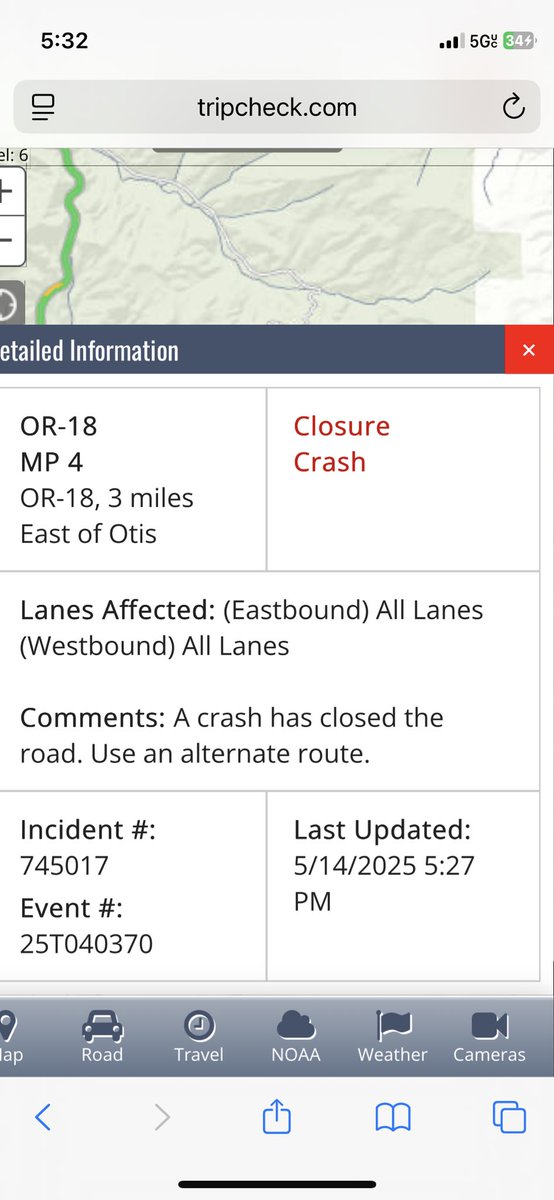 YcnWatch's tweet photo. 🚨 🚨 18 CLOSED 🚨 🚨 
Find alternate routes 

MVA priority 1 crash 
Hwy 18 
East of Otis
NLFR en route
LF activation 
Entrapment https://t.co/gtP70MjxZM