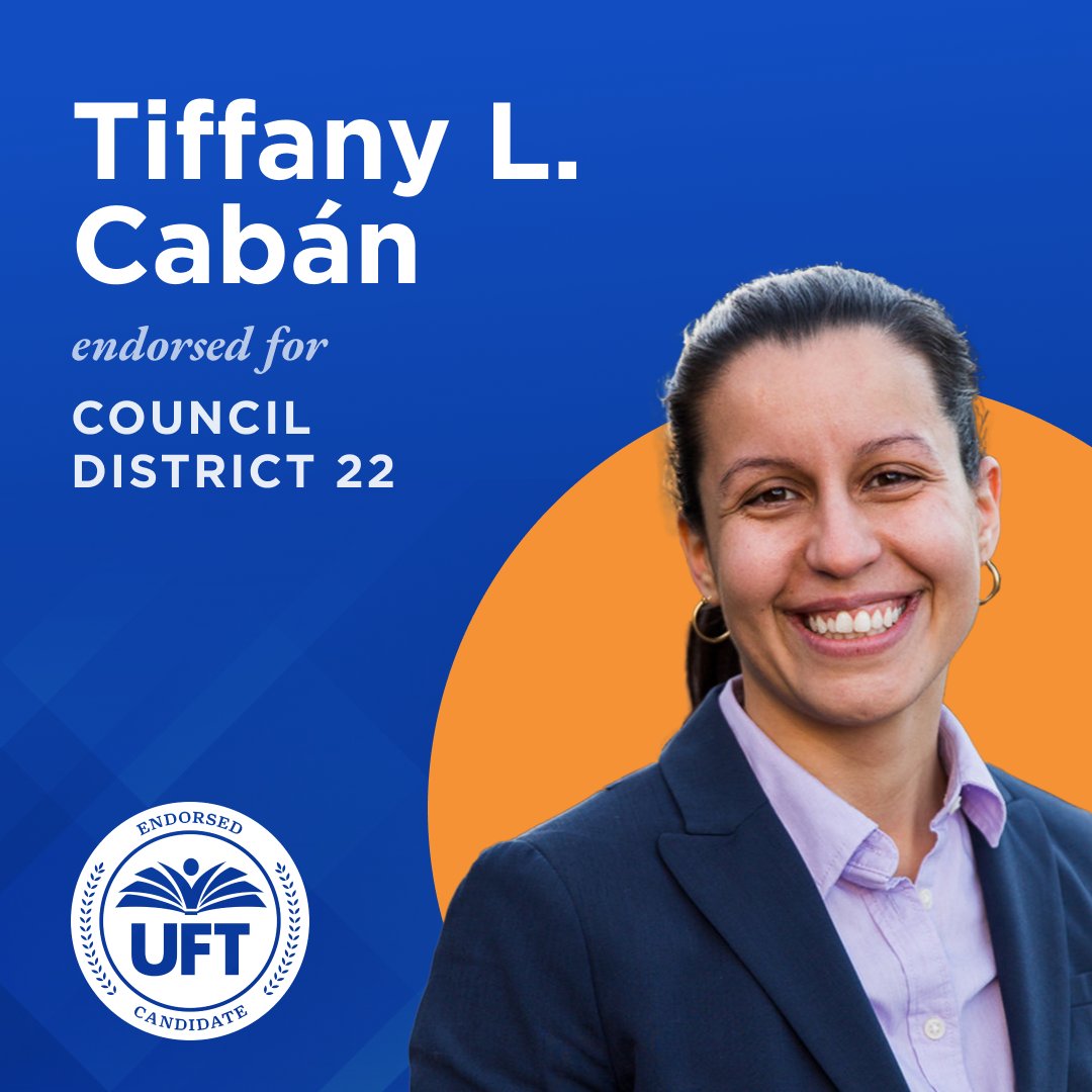 #NEWS: <a href="/UFT/">UFT</a> is proud to endorse <a href="/tiffany_caban/">Tiffany Cabán</a> for New York City Council 💪

 #UFTAction #NYCLaborVotes #UFTVotes #UFTEndorsed