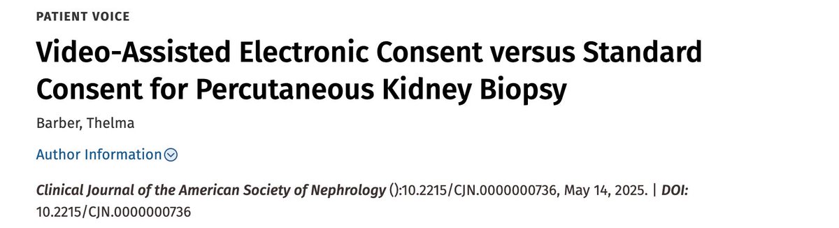 Marina_Wainstein (@marinawainstein) on Twitter photo Feeling very proud that our article on video-assisted consent for biopsies was reviewed & praised by the patient voice! <a href="/drpedrinho/">Pedro Gois</a> <a href="/PepaSolerR/">Maria Jose Soler</a> <a href="/valerie_luyckx/">Valerie Luyckx</a> <a href="/consentic/">Consentic</a> <a href="/ANZSN/">ANZSN</a> <a href="/scholes_nicki/">Nicki Scholes</a> <a href="/ISNkidneycare/">Int Society of Nephrology</a> <a href="/Cervantes_Lily1/">Lilia Cervantes</a> <a href="/JASN_News/">JASN_News</a>
buff.ly/wbsu2Hu Feeling very proud that our article on video-assisted consent for biopsies was reviewed & praised by the patient voice! <a href="/drpedrinho/">Pedro Gois</a> <a href="/PepaSolerR/">Maria Jose Soler</a> <a href="/valerie_luyckx/">Valerie Luyckx</a> <a href="/consentic/">Consentic</a> <a href="/ANZSN/">ANZSN</a> <a href="/scholes_nicki/">Nicki Scholes</a> <a href="/ISNkidneycare/">Int Society of Nephrology</a> <a href="/Cervantes_Lily1/">Lilia Cervantes</a> <a href="/JASN_News/">JASN_News</a>
buff.ly/wbsu2Hu