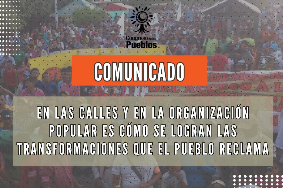 EN LAS CALLES Y EN LA ORGANIZACIÓN POPULAR ES CÓMO SE LOGRAN LAS TRANSFORMACIONES QUE EL PUEBLO RECLAMA

Ante el hundimiento del proyecto de ley de reforma laboral, en un parlamento que mayoritariamente legisla a favor de los intereses de la oligarquía, deja en evidencia el