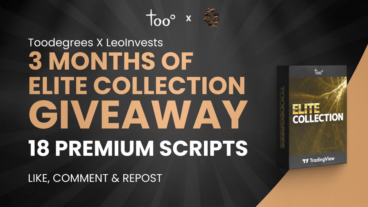 🚨 GIVEAWAY 🚨

Time to give back...

I’ve teamed up with <a href="/toodegrees/">too°</a> to give away 3 MONTHS of ELITE COLLECTION (18 premium scripts) on TradingView.

✅ Follow <a href="/toodegrees/">too°</a> &amp; @Leooinvests
✅ Like, comment &amp; repost

Winner LIVE on my YouTube when we hit 1k subs!