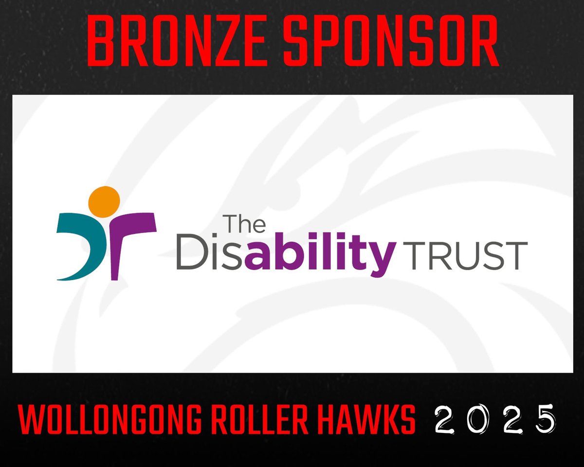 📣 SPONSORSHIP ANNOUNCEMENT

The Roller Hawks are excited to welcome back The Disability Trust as Bronze Sponsor in 2025.

For the last two years, the Roller Hawks &amp; The Disability Trust have teamed up along with KidsWish for the Kidswish Charity Game against the Illawarra Hawks