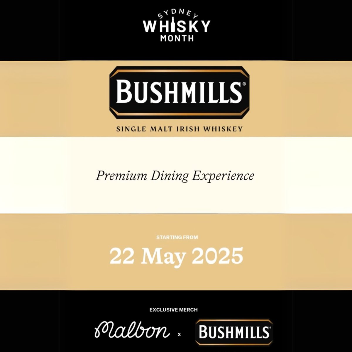 🍀 Bushmills Irish Whiskey x The Waratah – One Night Only 🥃

Join us for a one-of-a-kind cocktail and dining experience at Darlinghurst’s hottest bar and restaurant, The Waratah, as they team up with Bushmills Irish Whiskey for an unforgettable evening of flavour, flair, and