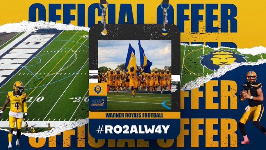 Blessed to receive my 12 offer from <a href="/WarnerUFootball/">Warner Football</a>  had a great convo with <a href="/CoachJoeNieves/">Coach Joe Nieves</a>!!