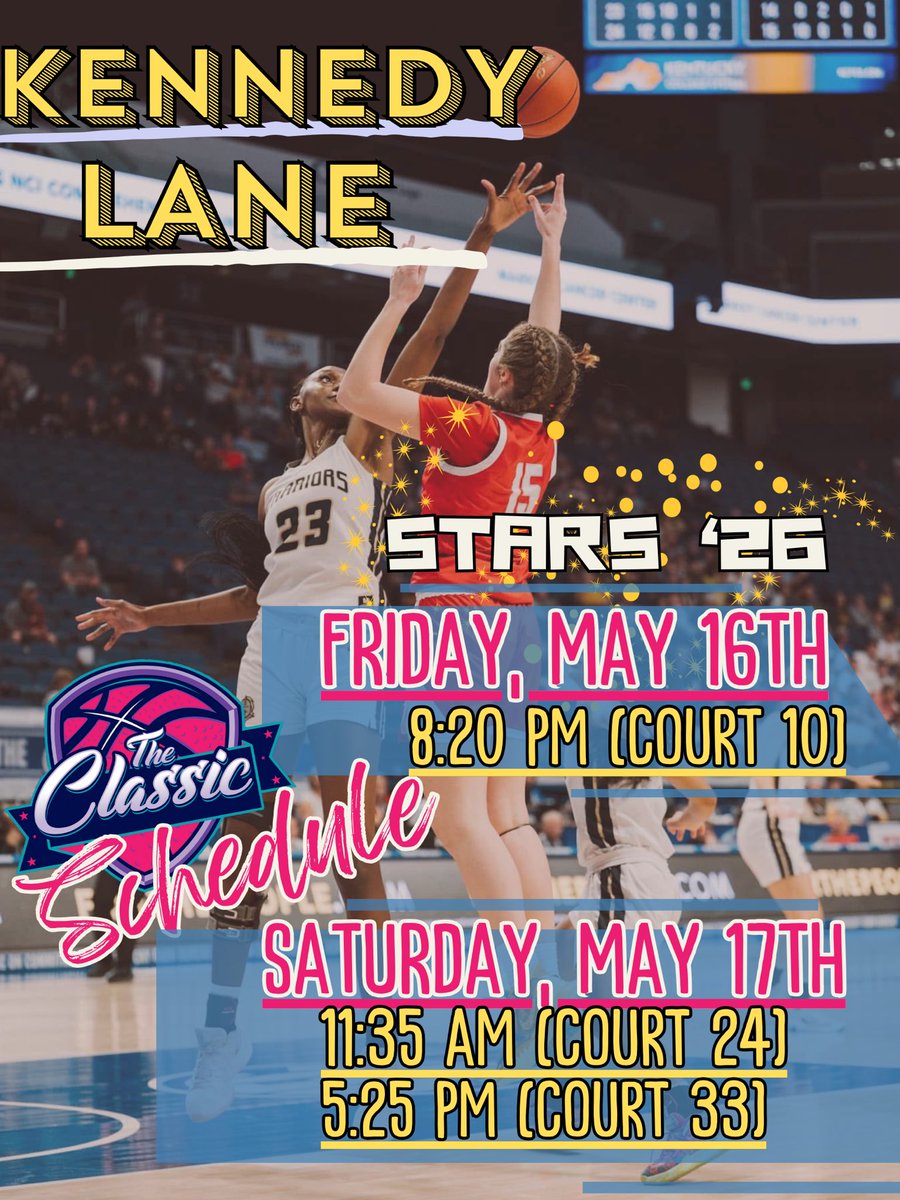 sara lane (@sarakmlane) on Twitter photo <a href="/KennedyLane15/">Kennedy Lane</a> and her <a href="/StarsNash_GBB/">STARS HS GBB</a> team will be at The Classic basketball tournament this weekend! Come check them out!
📍 The Expo Center, Louisville, KY! <a href="/KennedyLane15/">Kennedy Lane</a> and her <a href="/StarsNash_GBB/">STARS HS GBB</a> team will be at The Classic basketball tournament this weekend! Come check them out!
📍 The Expo Center, Louisville, KY!