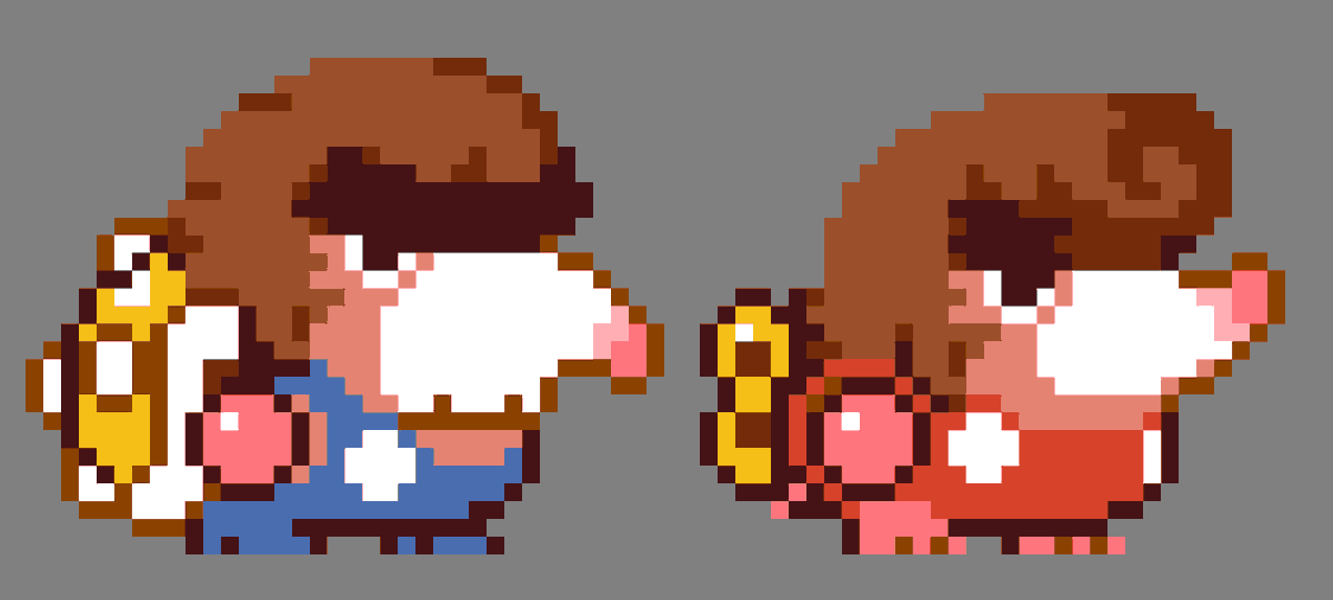 slugsoft's tweet image. thinking about making a game with these two. their names are Guts and Grind