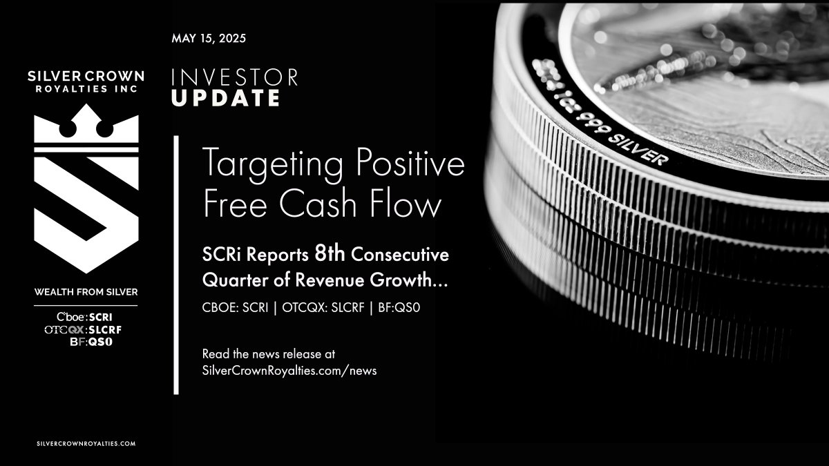 Silver Crown Royalties reports 8th consecutive quarter of revenue growth. bit.ly/4jWUGud