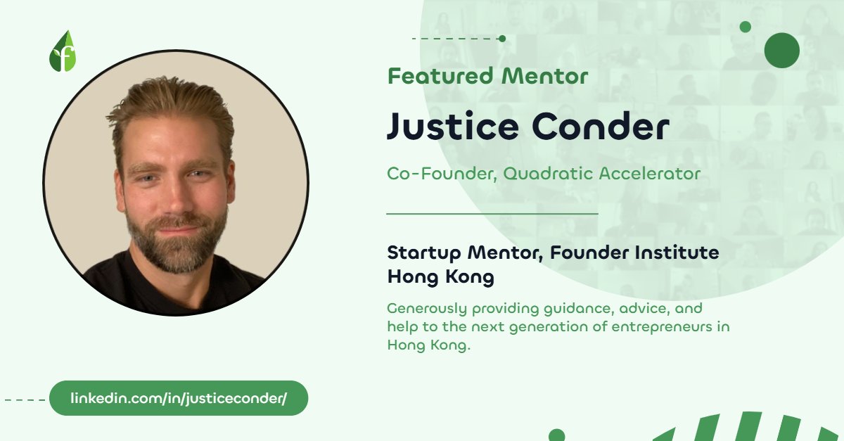 foundinghk's tweet image. We are thrilled to welcome Justice Conder @singularityhack  Co-founder of Quadratic Accelerator @theqacc at Founder Institute Web3 ASEAN @fihkweb3 as a Mentor.

#Web3 #StartupSuccess #MentorshipMatters #HongKong