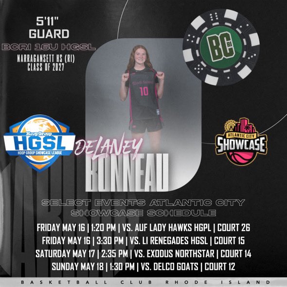 This weekend’s schedule for Atlantic City!!