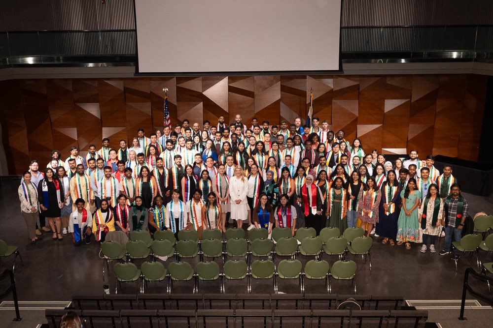 CSUAmyParsons's tweet photo. Congratulations to our 2025 international graduates! π Your global perspectives have strengthened CSU and enriched our community. Proud of all youβve accomplished and wishing you the very best as you begin your next chapter. Go Rams! https://t.co/xhz46PlnY2