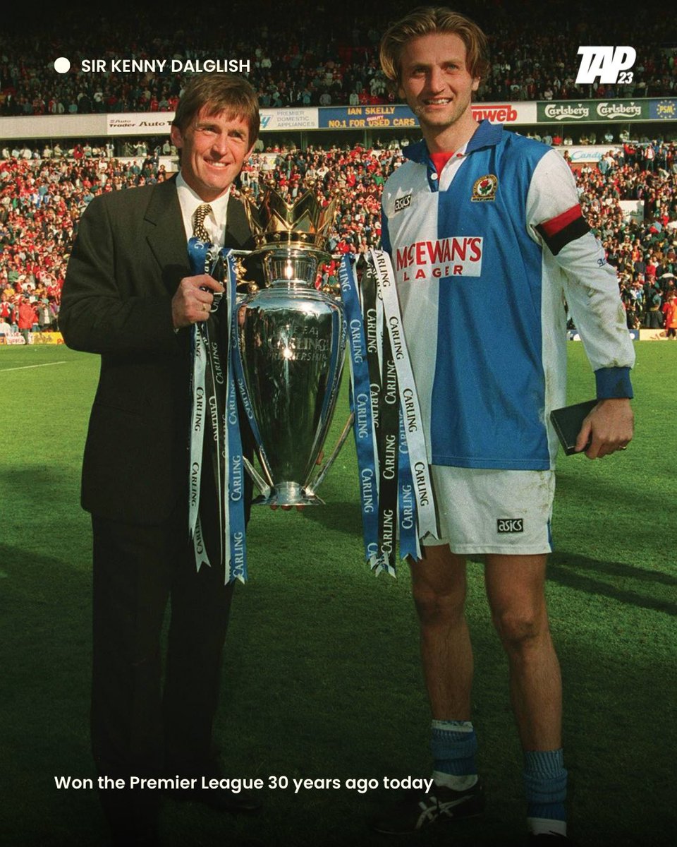 _tap23's tweet image. 30 years since @kennethdalglish lifted the Premier League trophy as a manager of @Rovers. An incredible achievement with a special group of people 🌟