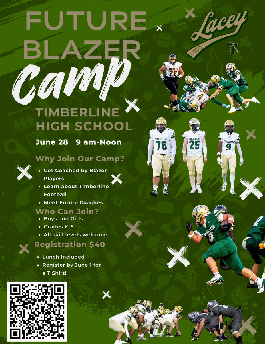 Get signed up for the Blazer Youth Camp June 28th! …ththurston-lite.intouchreceipting.com/THSFOOTBALLYOU…