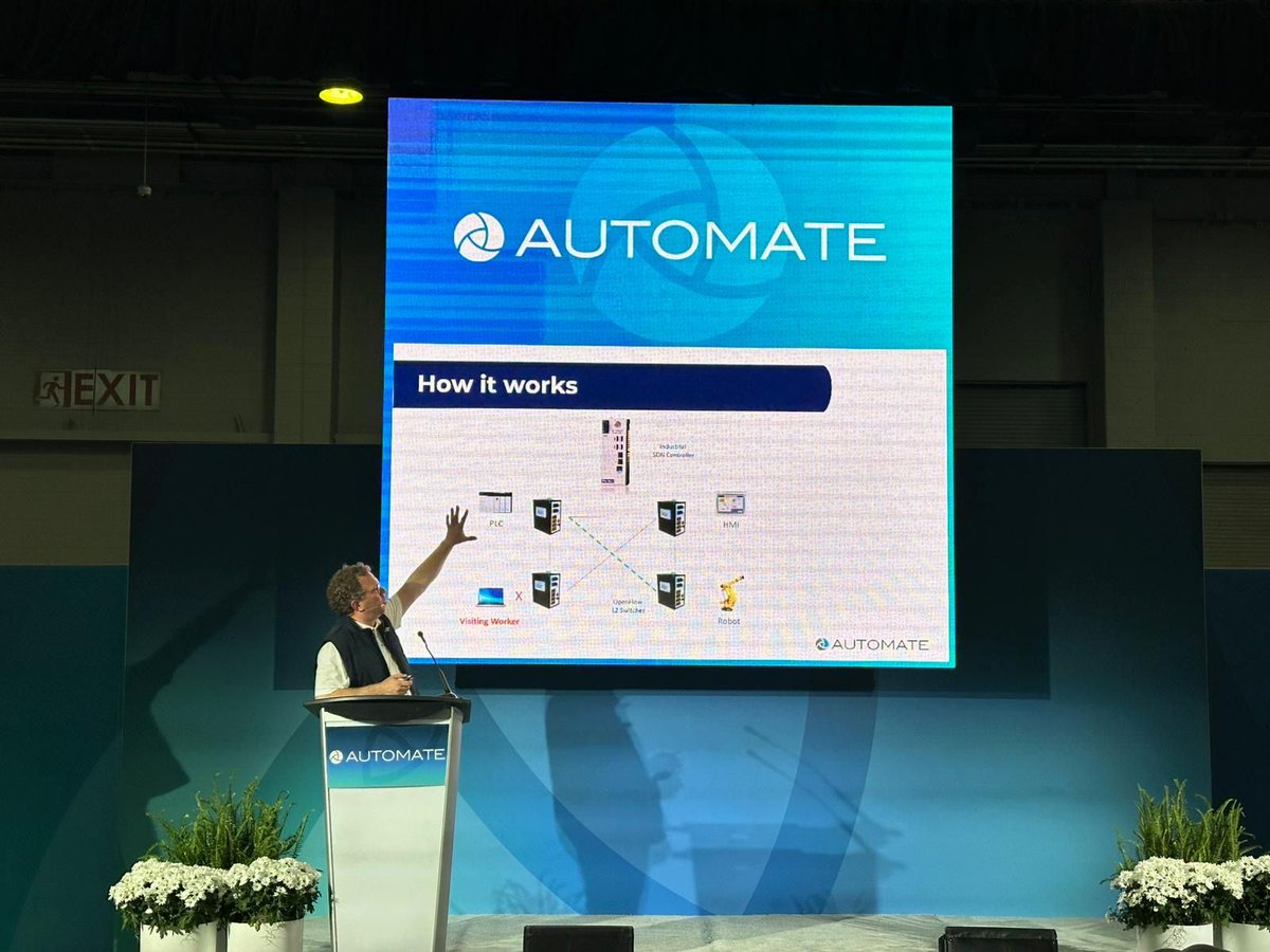 redlioncontrols's tweet photo. Did you catch Thomas Vasen presenting "Defending Uptime with OT-SDN Segmentation Strategies" today on the Automate Innovation Stage – Booth 4650? https://t.co/G2GKlsGvXI