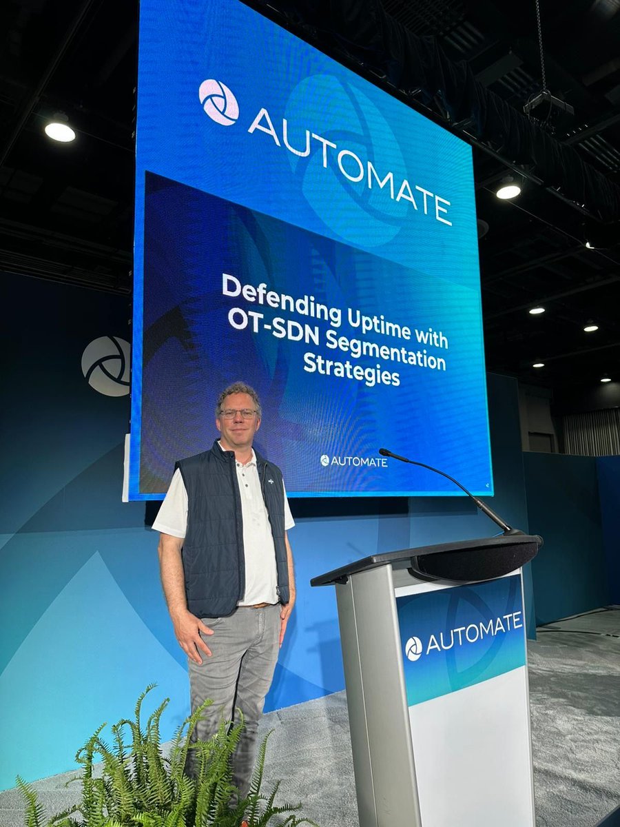 redlioncontrols's tweet photo. Did you catch Thomas Vasen presenting "Defending Uptime with OT-SDN Segmentation Strategies" today on the Automate Innovation Stage – Booth 4650? https://t.co/G2GKlsGvXI
