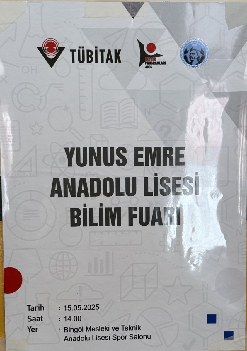 Bilim ve Teknoloji ile inşa edeceğimiz Türkiye Yüzyılında Öğretmenlerimizin danışmanlığında Öğrencilerimizin hazırlamış olduğu 4006 Tübitak Bilim Fuarına katılımlarınızı bekleriz.<a href="/MustafaOzel66/">Mustafa Özel</a> <a href="/yusuf_tokus/">Yusuf TOKUŞ</a> <a href="/halukcakan12/">HALUK ÇAKAN</a> <a href="/Orhanbugrahan/">ORHAN BUĞRAHAN</a> <a href="/avci_orhn/">Orhan Avcı</a> <a href="/AbdulselamBegic/">Abdulselam Begiç</a> <a href="/bingolmem/">Bingöl MEM</a>