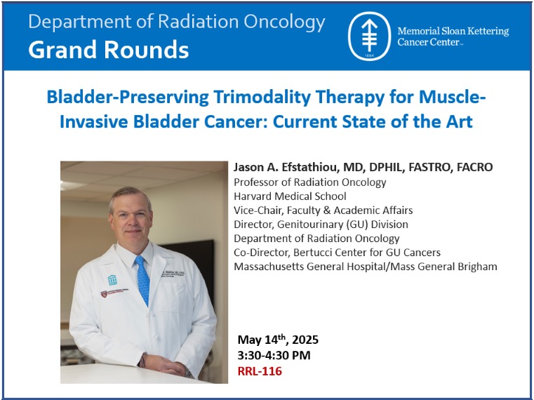 Dr. Jason Efstathiou (@drjefstathiou) on Twitter photo Very honored to have been invited to <a href="/MSKCancerCenter/">Memorial Sloan Kettering Cancer Center</a> as Visiting Professor and Grand Round Speaker on bladder-preserving trimodality therapy!
I had a great time visiting with friends, colleagues, and the amazing MSK residents.
<a href="/MSK_RadOnc/">Memorial Sloan Kettering Radiation Oncology</a>
<a href="/BladderCancerUS/">Bladder Cancer Advocacy Network</a>
<a href="/MGHCancerCenter/">Mass General Cancer Center</a> Very honored to have been invited to <a href="/MSKCancerCenter/">Memorial Sloan Kettering Cancer Center</a> as Visiting Professor and Grand Round Speaker on bladder-preserving trimodality therapy!
I had a great time visiting with friends, colleagues, and the amazing MSK residents.
<a href="/MSK_RadOnc/">Memorial Sloan Kettering Radiation Oncology</a>
<a href="/BladderCancerUS/">Bladder Cancer Advocacy Network</a>
<a href="/MGHCancerCenter/">Mass General Cancer Center</a>