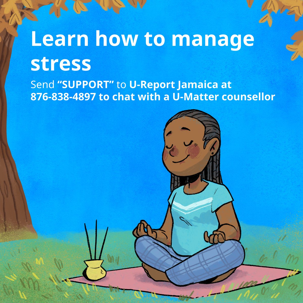 😰Stressed out about exams? You’re not alone. Managing stress is important, especially during challenging times.

Talk with a #UMatter counsellor to help you cope with everyday stress.

Send "SUPPORT" to 876-838-4897 &amp; start managing stress today!

#OnMyMind
#MentalHealthMatters