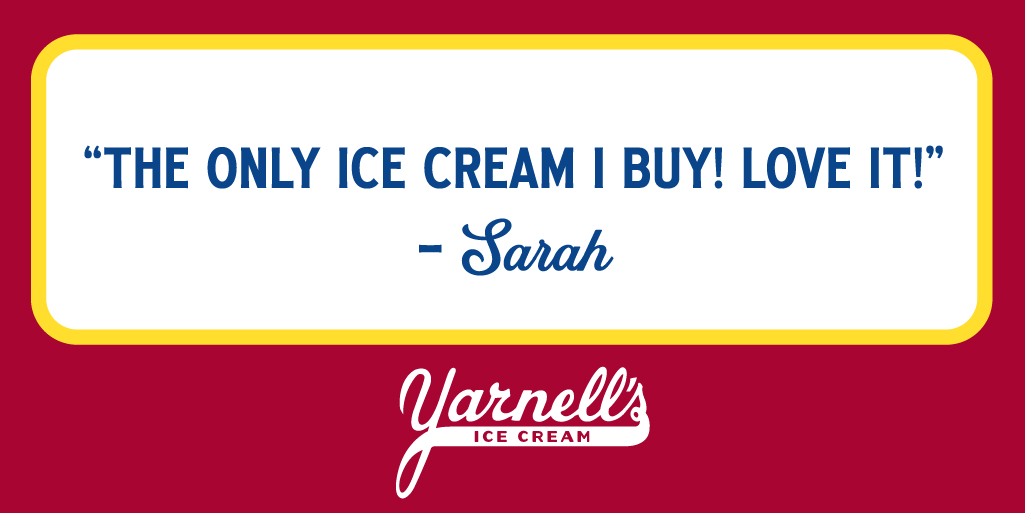 Cheers to Sarah, who might be even sweeter than us. ✨☺️✨ Thank you!!

#icecream #dessertideas #besticecream #icecreambrands #yarnells