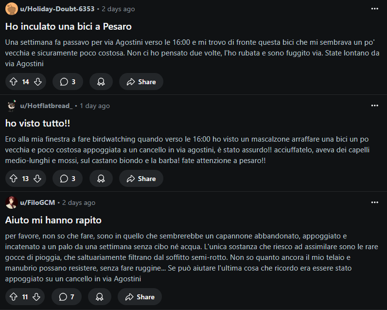 r/Pesaro rimane uno dei migliori subreddit di sempre