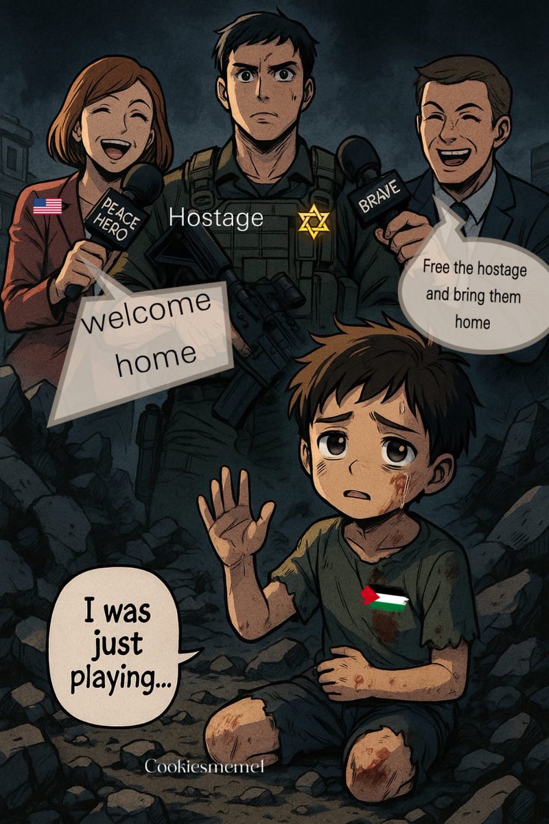 Cookiesmeme1's tweet photo. #IsraelTerrorism #IsraeliCrimes #ISIS
#FreePalestine #Gaza #Trump #islamophobie #FromTalmudToTerror
He returned from a land drowning in innocent blood,
and was welcomed not for bravery
but for the acts he committed.
Those who follow "sacred scripts" teaching hate cannot claim humanity.
This is how monsters become heroes… when the victims have no voice.✨🕊️