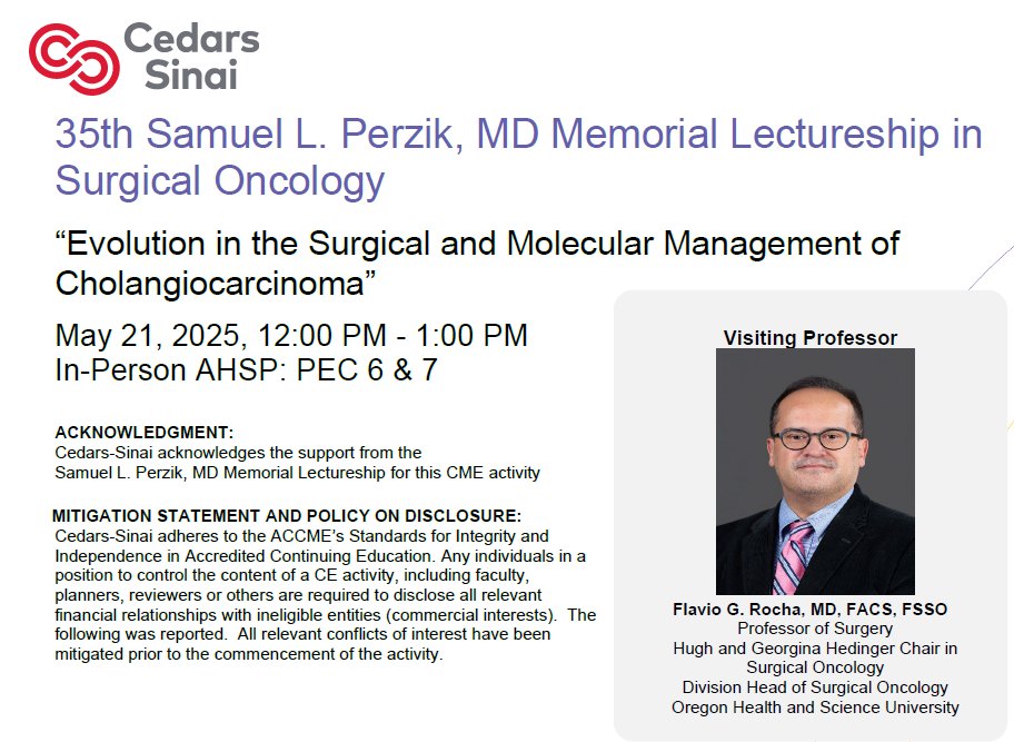 Department of Surgery at Cedars-Sinai (@deptsurgerycs) on Twitter photo Join us at 12PM for a can’t miss #Surgery #GrandRounds with Dr. Flavio Rocha <a href="/FlavioRochaMD/">Flavio G Rocha, MD, FACS, FSSO</a> from <a href="/OHSUNews/">OHSU News</a> <a href="/OHSUKnight/">OHSU Knight Cancer Institute</a>!
🏢In-Person: AHSP PEC 6 & 7
➡️Virtual Meeting Link: microsoft.com/microsoft-team…
👉Meeting ID: 239 101 918 337
👉Passcode: 7qR9kY63 Join us at 12PM for a can’t miss #Surgery #GrandRounds with Dr. Flavio Rocha <a href="/FlavioRochaMD/">Flavio G Rocha, MD, FACS, FSSO</a> from <a href="/OHSUNews/">OHSU News</a> <a href="/OHSUKnight/">OHSU Knight Cancer Institute</a>!
🏢In-Person: AHSP PEC 6 & 7
➡️Virtual Meeting Link: microsoft.com/microsoft-team…
👉Meeting ID: 239 101 918 337
👉Passcode: 7qR9kY63