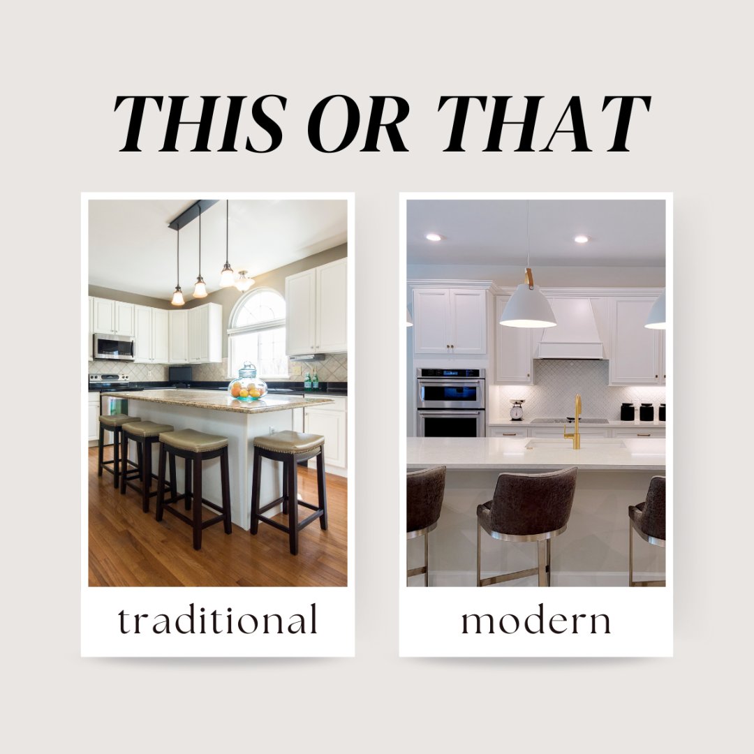 RolandaZephirin's tweet photo. The kitchen is where meals are made, stories are shared, and memories come to life. 🌟
.
.
.
.
#thisorthat #modernvstraditional #homeinspo #lifestyle #decor #kitchen https://t.co/WDdMMk4kuI