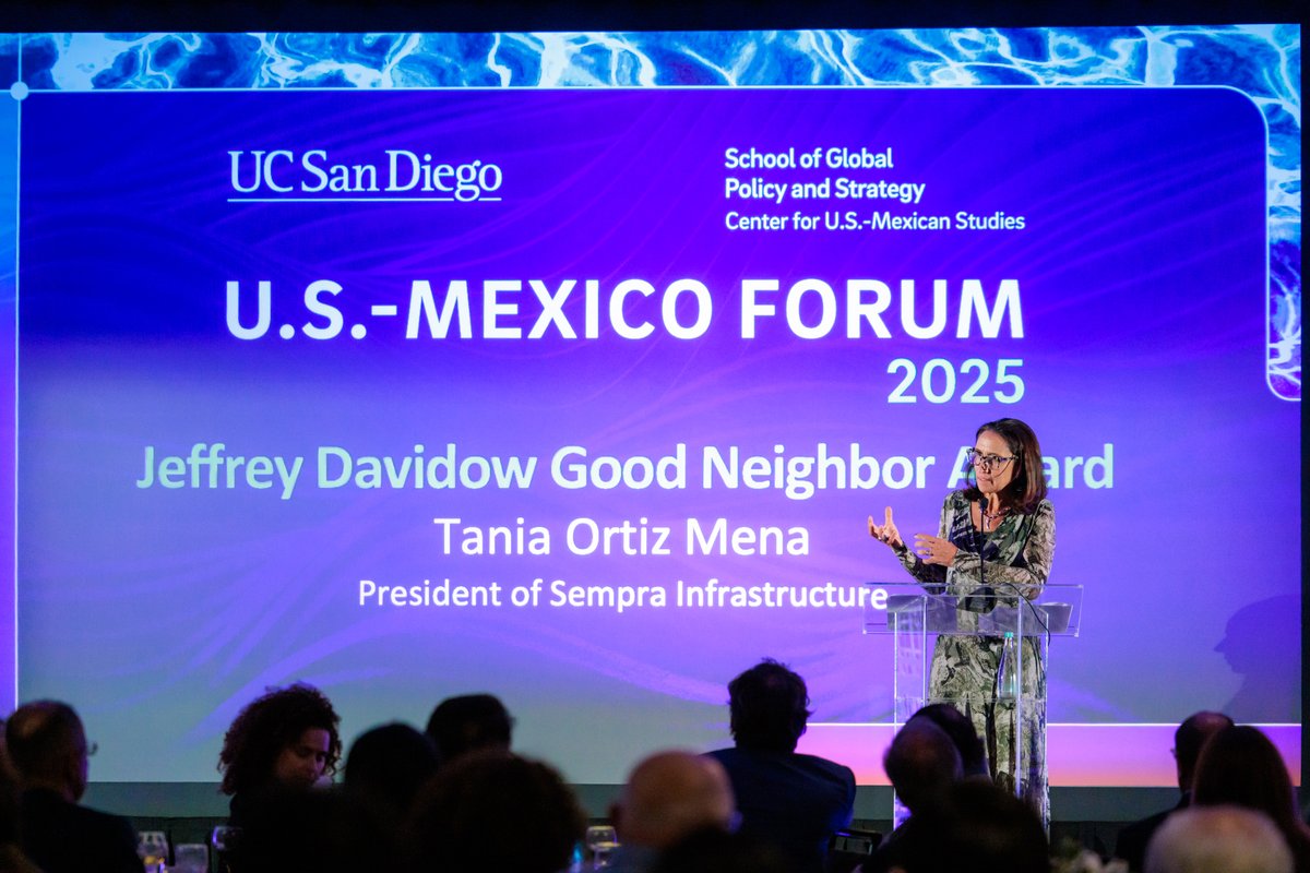 I was truly honored to receive the Jeffrey Davidow Good Neighbor Award from <a href="/USMEXUCSD/">USMEX</a>. We must keep working towards strengthening North America’s energy security through regional integration.