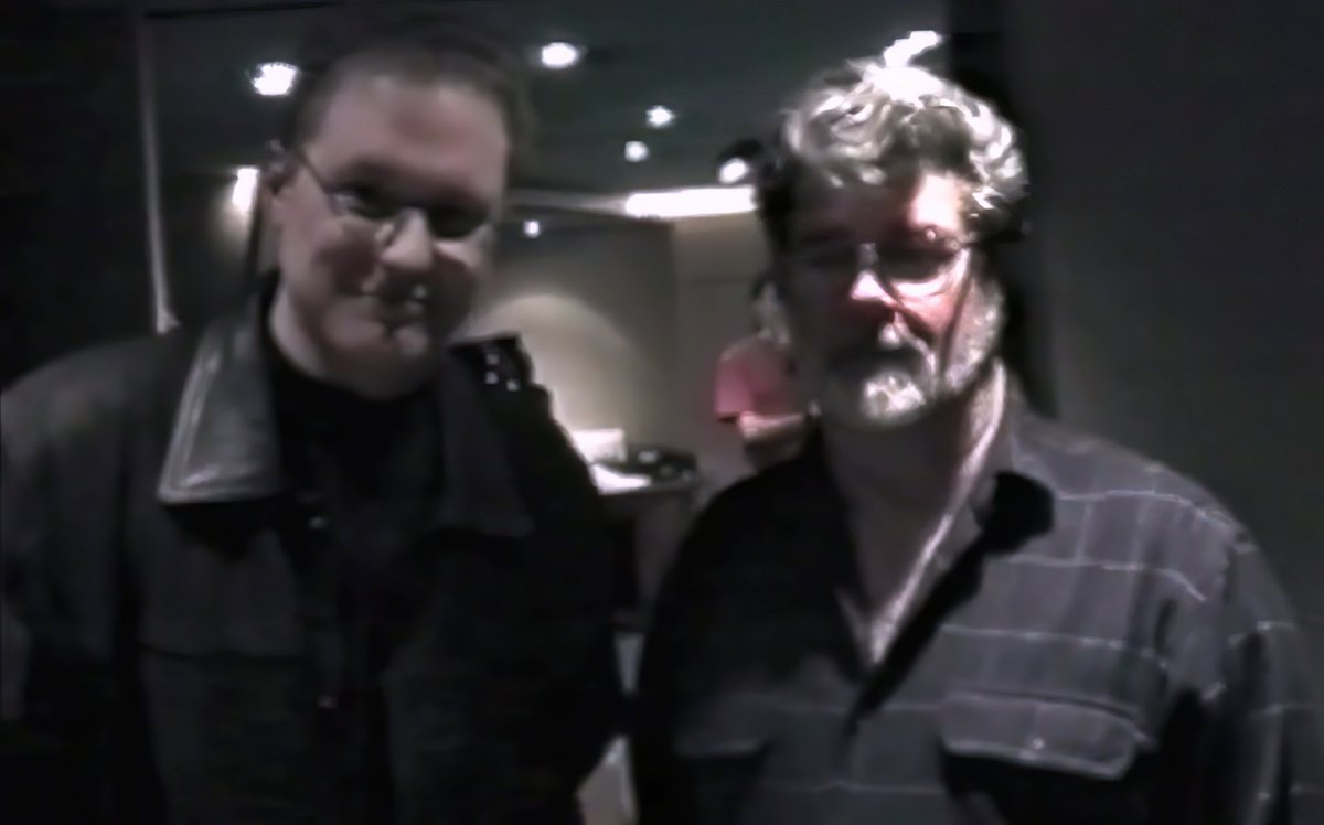 Happy George Lucas Day!!
This photo was taken at <a href="/AbbeyRoad/">Abbey Road</a> Studios during my character voice recording sessions for <a href="/starwars/">Star Wars</a> Episode I.
It was an absolute privilege. #HappyBirthday #GeorgeLucas #StarWars #VoiceActor 🎙️🚀🍰👍🏼
