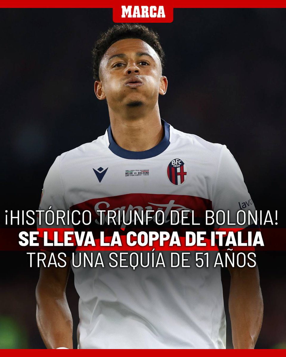 Sorpresa en Roma! El Bolonia se lleva la #CoppaItalia tras vencer al Milan  🏆🇮🇹, image size:960x1200