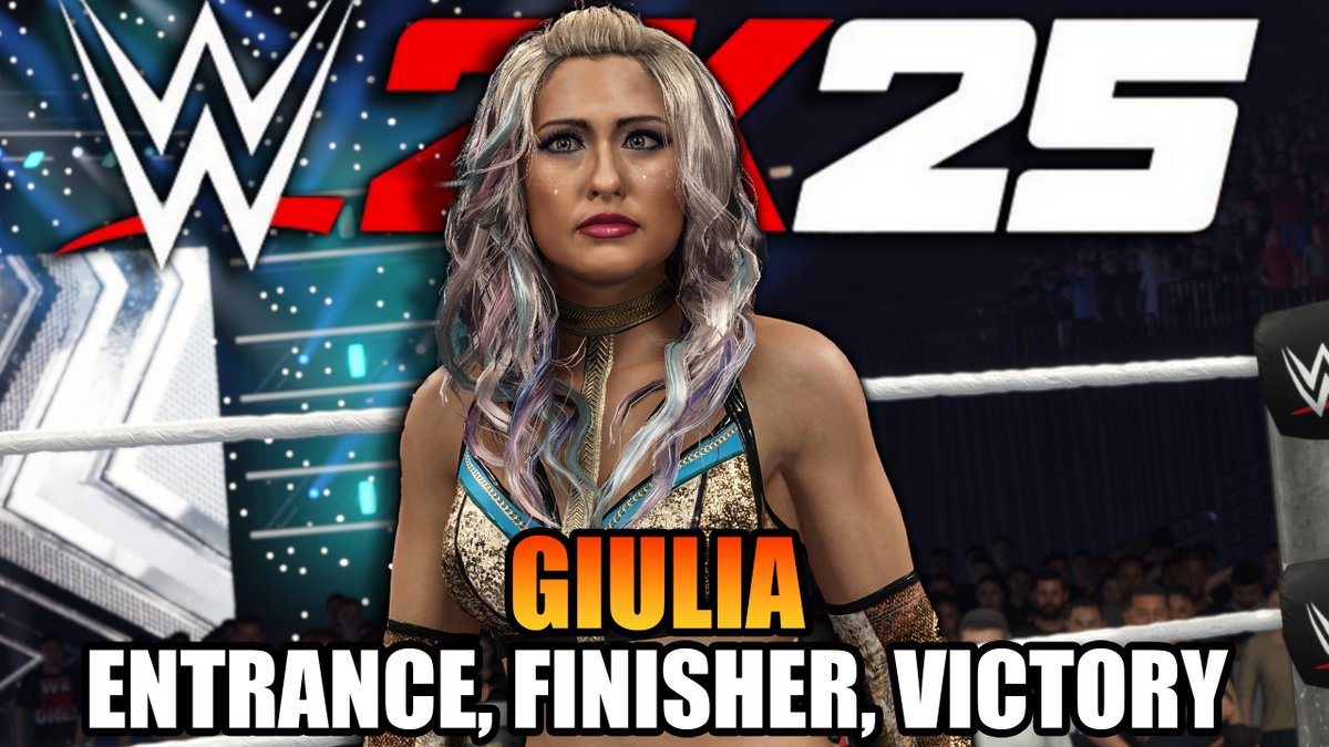 #WWE2K25 - Giulia Entrance, Finisher &amp; Victory Scene (New Wave DLC Pack)

Watch Here: youtube.com/watch?v=2M2_5A…