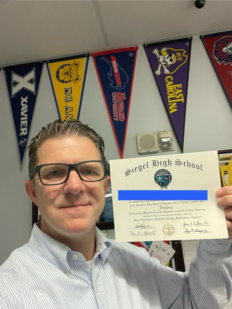 Trey Ondrus (@siegelap9) on Twitter photo Day 161: Hey <a href="/SiegelHighStars/">Siegel High School</a> Class of 25! Look what showed up today! Graduation practice tomorrow morning 9 a.m. This document will be in your possession in a little over 72 hours. Excited to celebrate all the graduates Saturday Night! <a href="/Siegel_Nation/">The Nati❌n</a> 💙⭐️ Day 161: Hey <a href="/SiegelHighStars/">Siegel High School</a> Class of 25! Look what showed up today! Graduation practice tomorrow morning 9 a.m. This document will be in your possession in a little over 72 hours. Excited to celebrate all the graduates Saturday Night! <a href="/Siegel_Nation/">The Nati❌n</a> 💙⭐️
